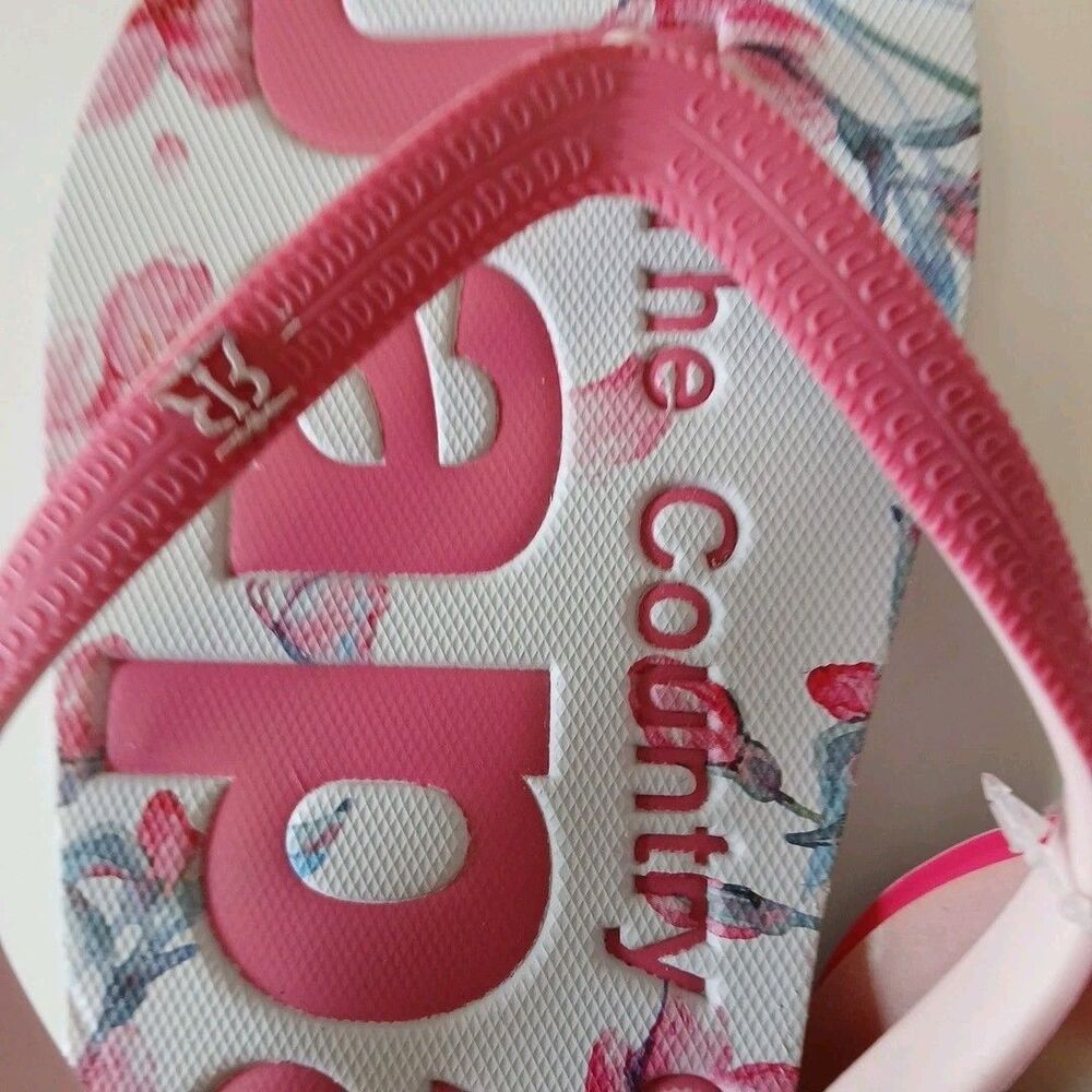 Pink Floral Flip-Flop Sandals - Women - Picture 4 of 16